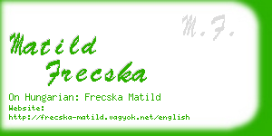 matild frecska business card
